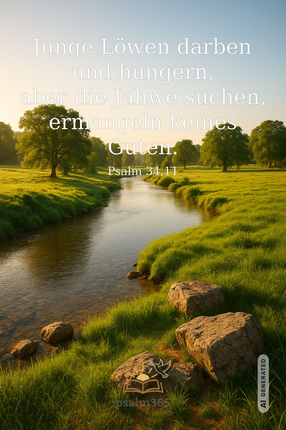 Psalm 34,11 — KI-generiertes Bild