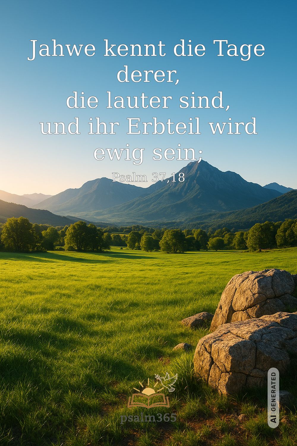 Psalm 37,18 — KI-generiertes Bild