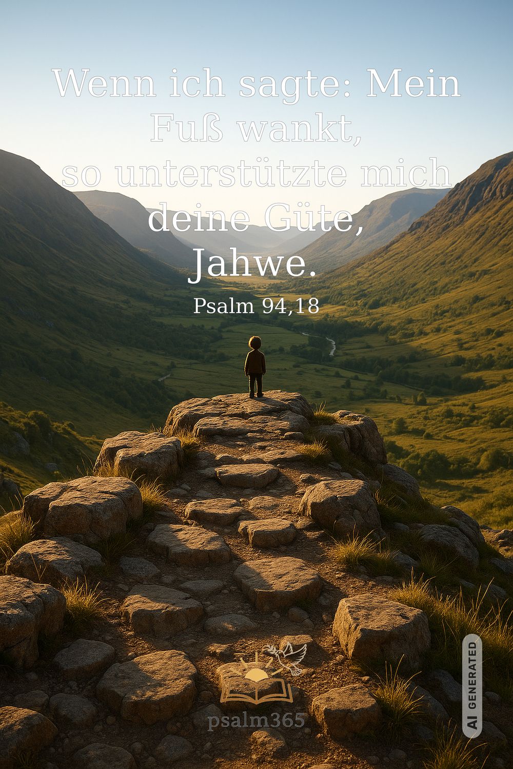Psalm 94,18 — KI-generiertes Bild