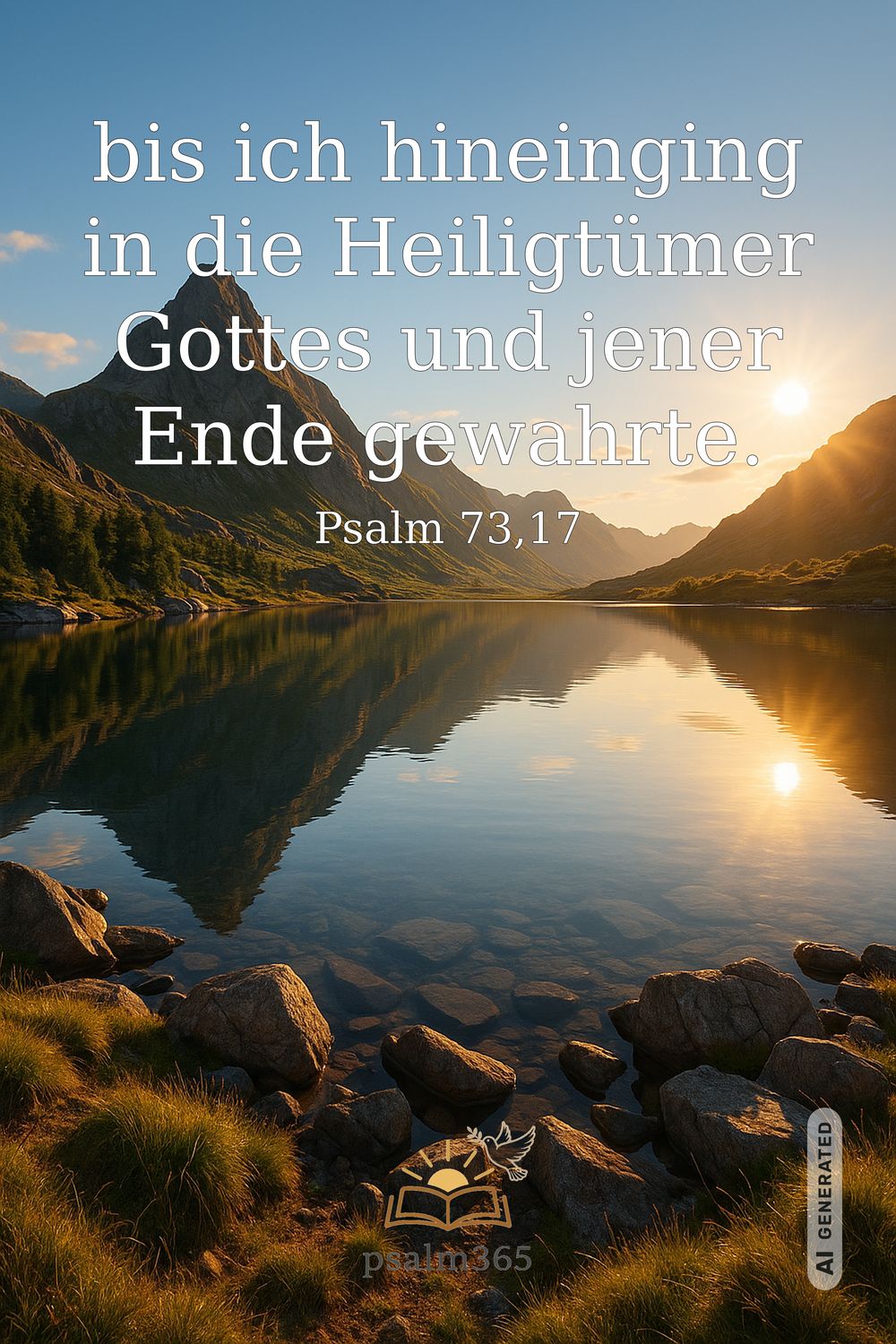 Psalm 73,17 — KI-generiertes Bild
