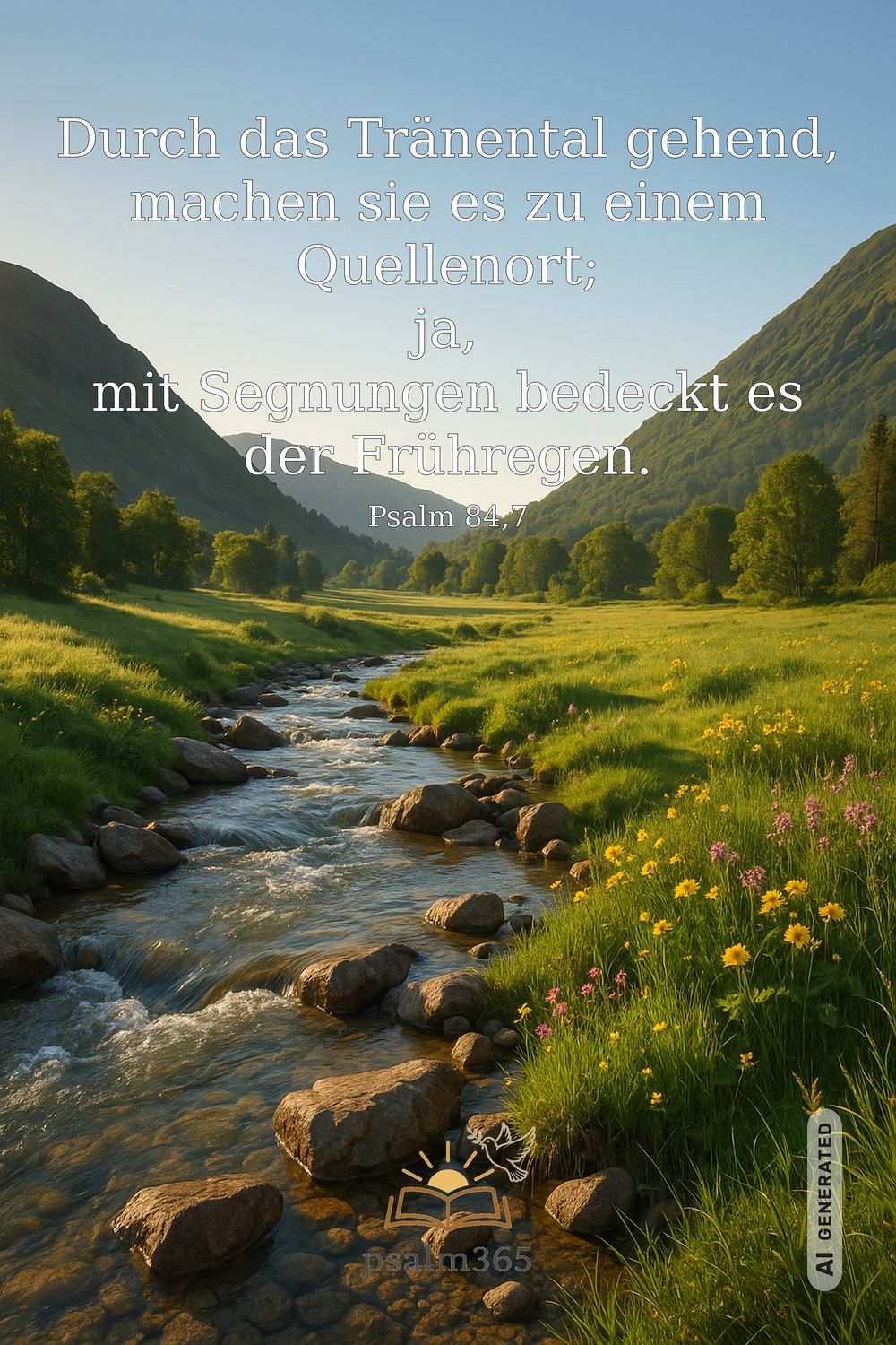 Psalm 84,7 — KI-generiertes Bild