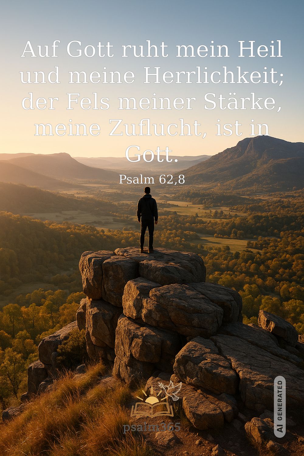 Psalm 62,8 — KI-generiertes Bild