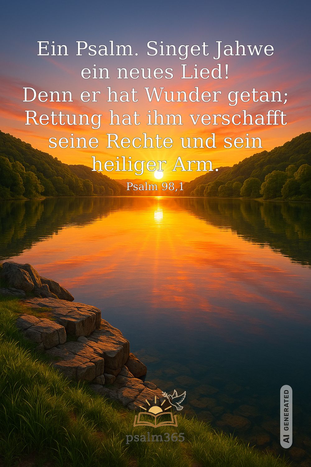 Psalm 98,1 — KI-generiertes Bild