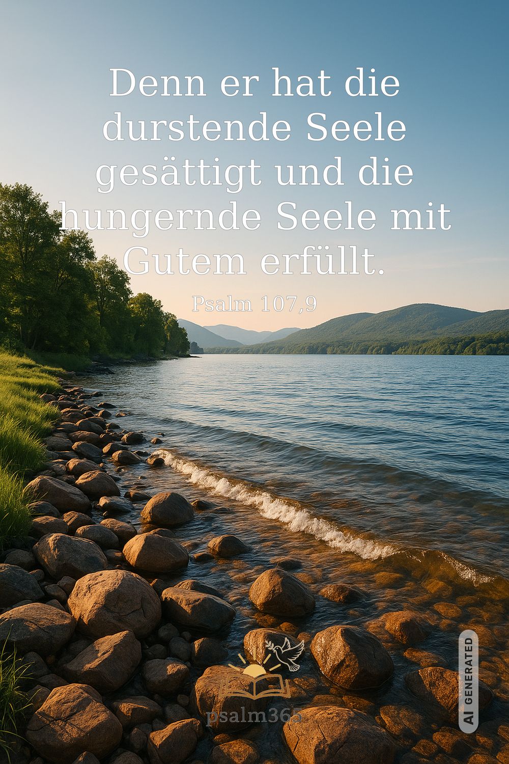 Psalm 107,9 — KI-generiertes Bild