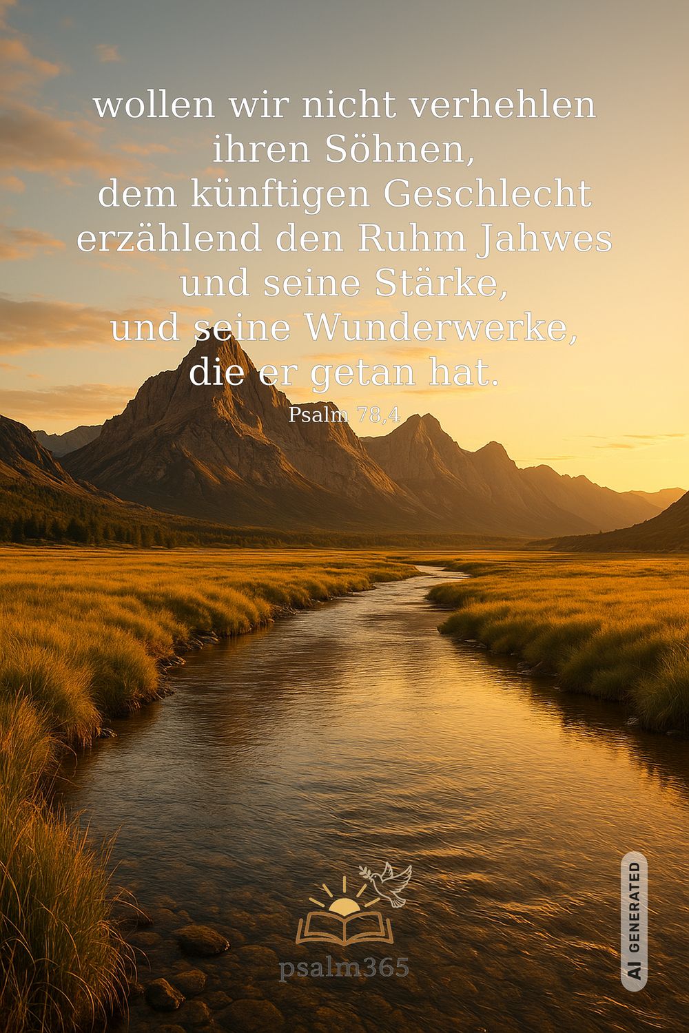 Psalm 78,4 — KI-generiertes Bild