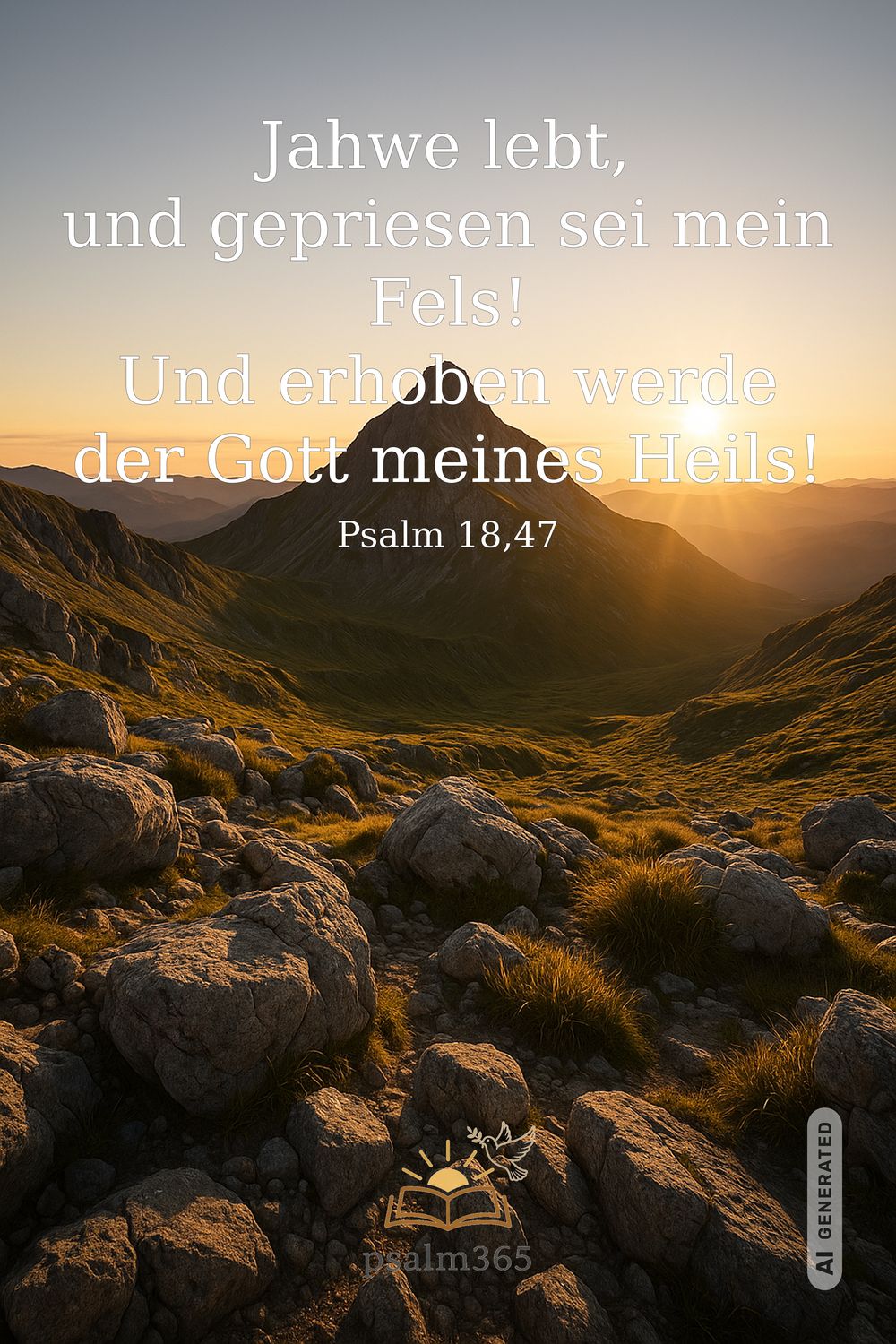 Psalm 18,47 — KI-generiertes Bild