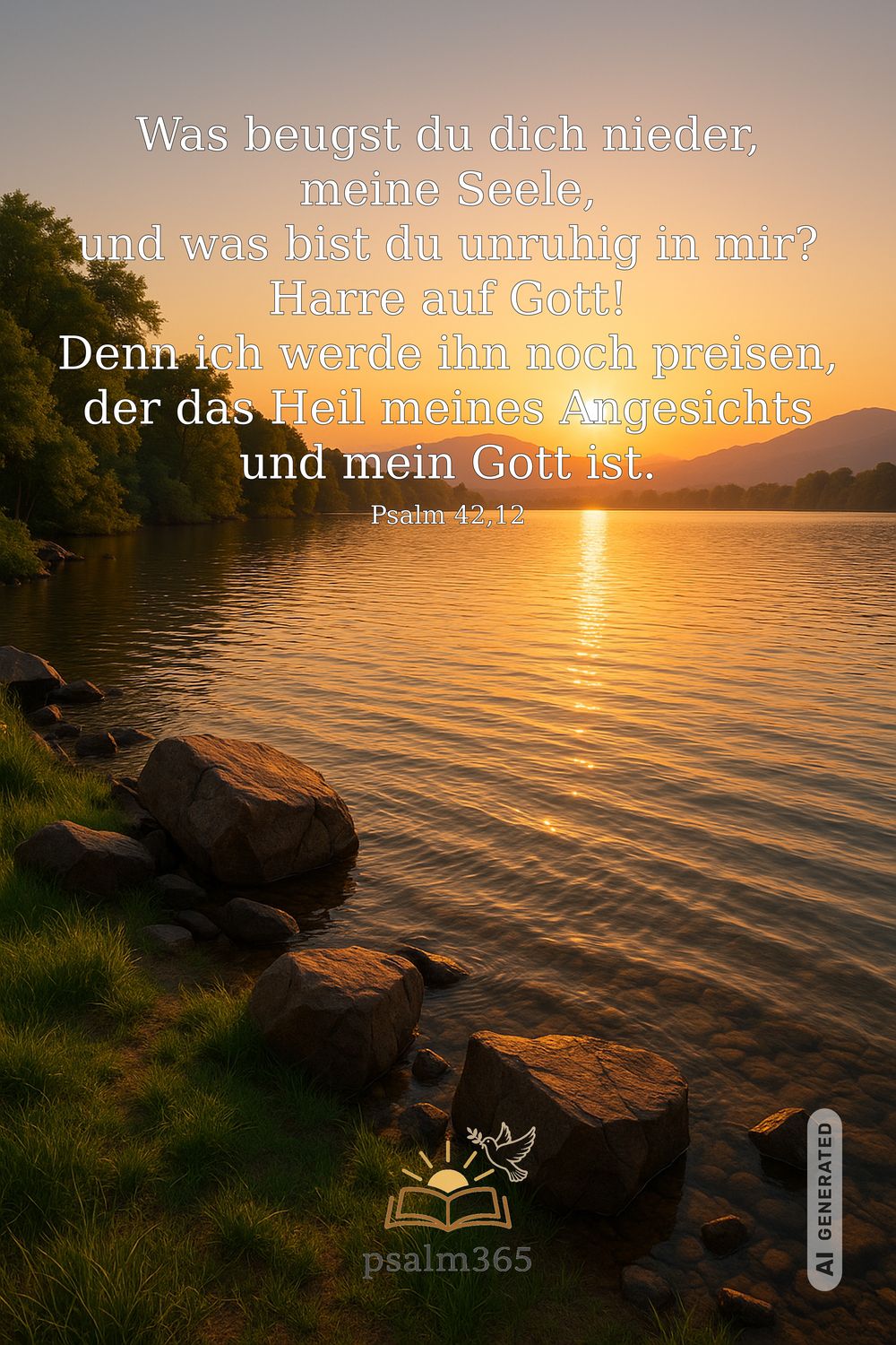 Psalm 42,12 — KI-generiertes Bild