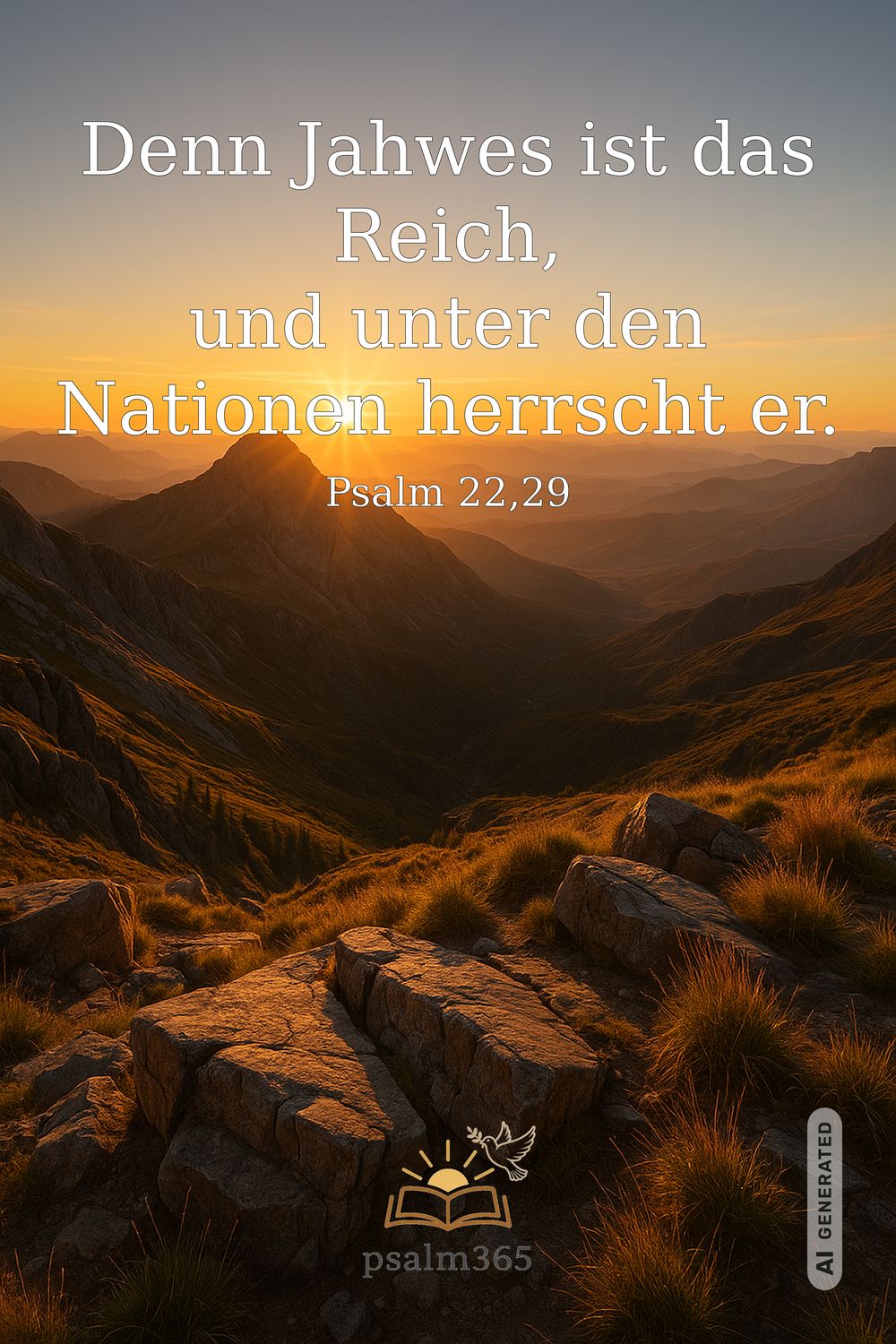 Psalm 22,29 — KI-generiertes Bild
