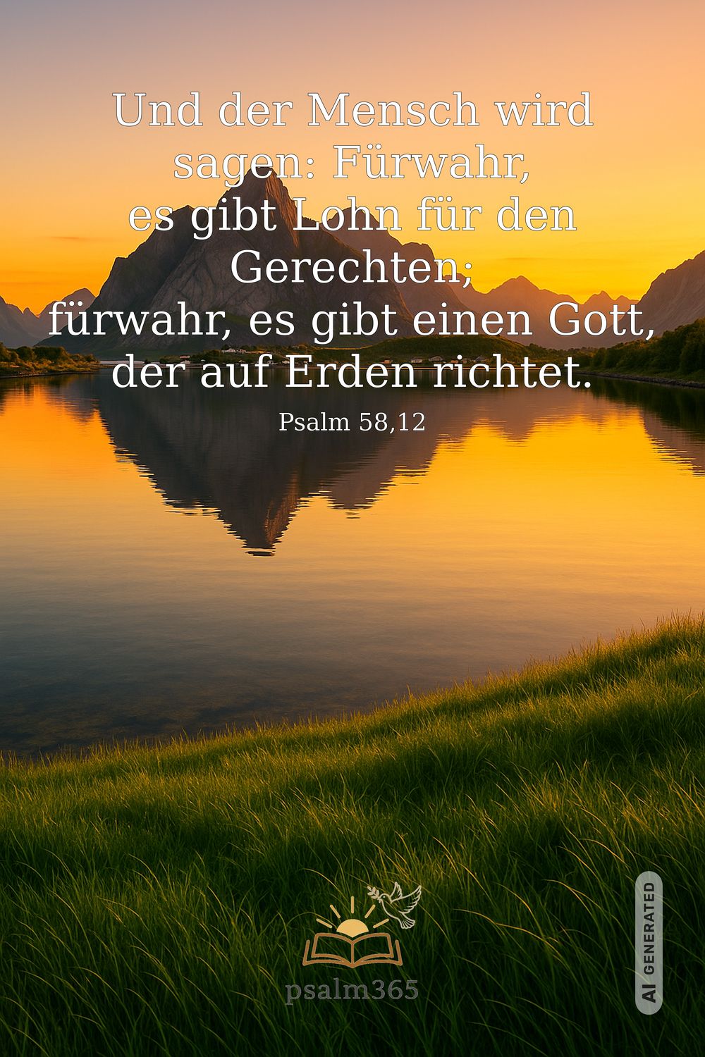 Psalm 58,12 — KI-generiertes Bild