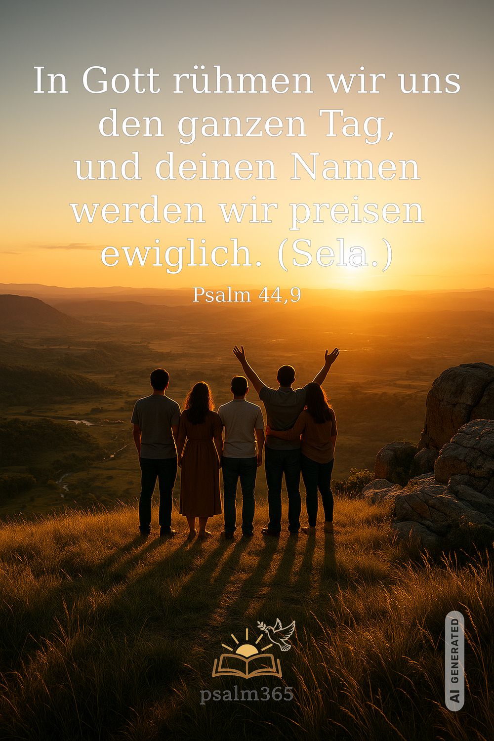 Psalm 44,9 — KI-generiertes Bild