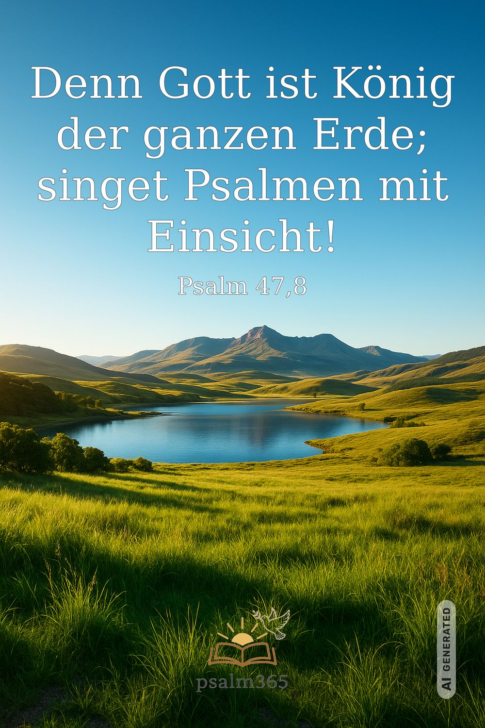 Psalm 47,8 — KI-generiertes Bild
